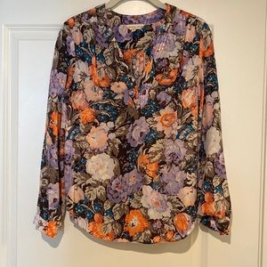Rebecca Taylor Silk Floral Top